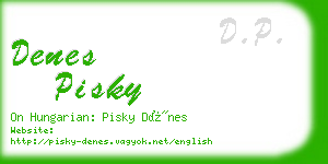 denes pisky business card